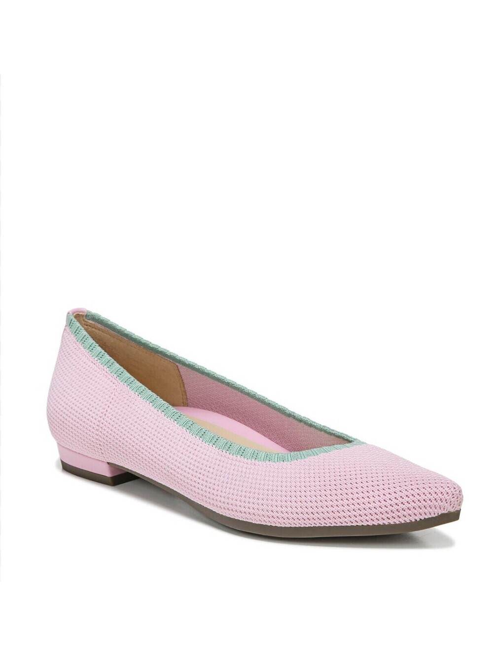 NEW Vionic Cameo Pink Knit Dahlia Pointy Toe Flats Women's Size 7